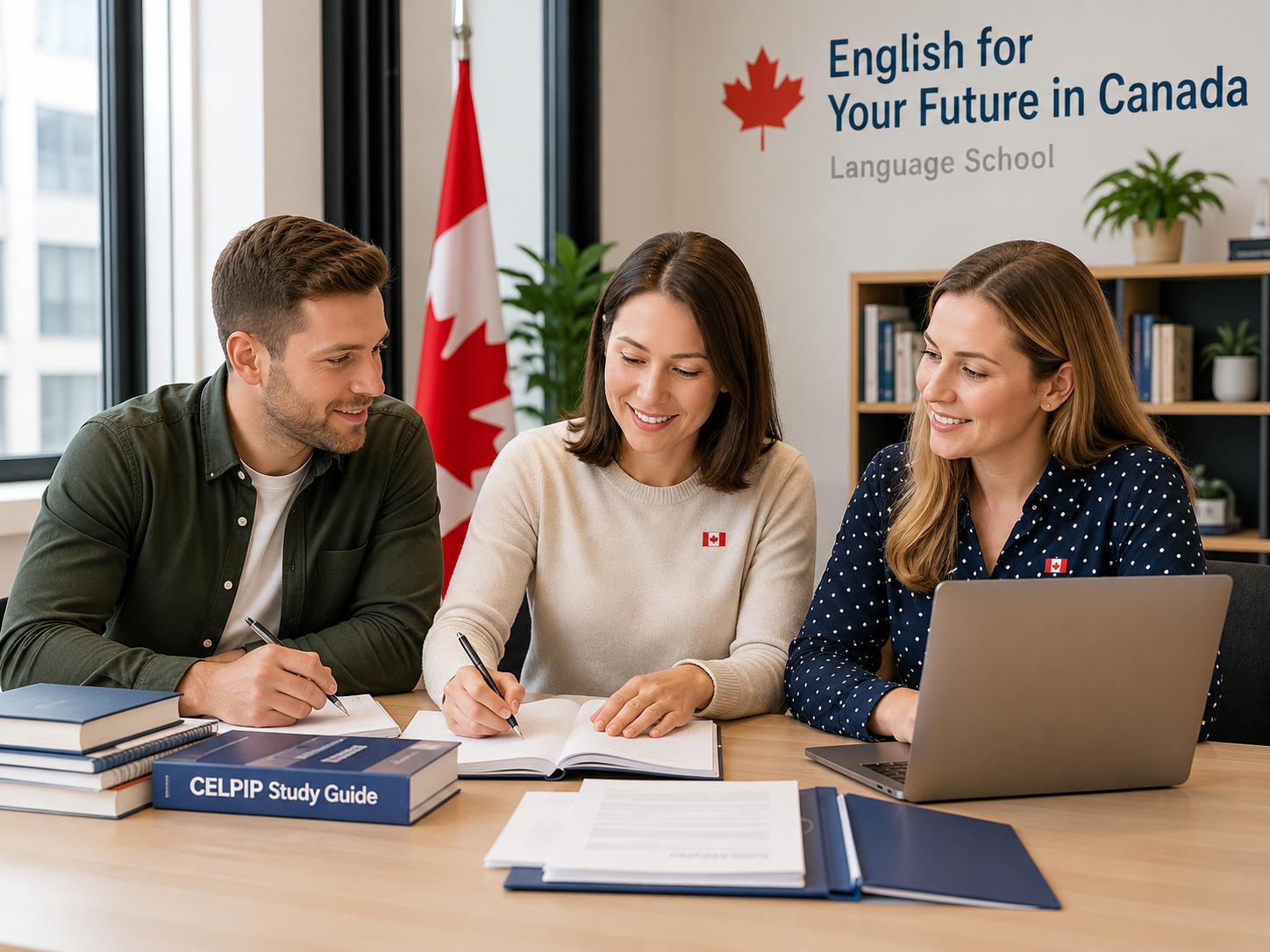 Students in a CELPIP preparation class at EnglishMax